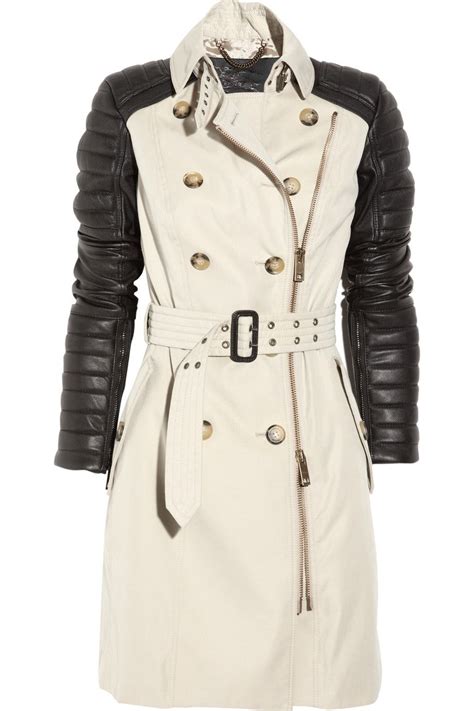 burberry prorsum grey coat netaporter|Burberry leather trench coat.